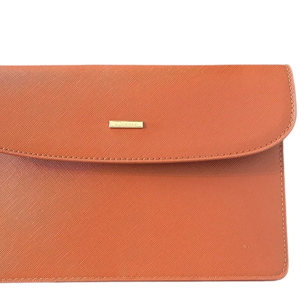BROWN CLUTCH, WRISTLET WITH WRIST STRAP—NEW